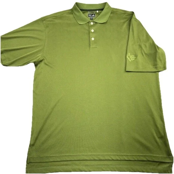 Adidas Golf Climacool Polo Shirt Men’s XL Red Lime Green Set Embroidered - Picture 9 of 13